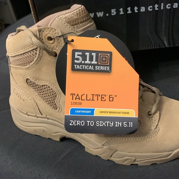 511 Taclite 6” Men’s Boots, 7.5 R, coyote suede mesh. - Picture 3 of 6